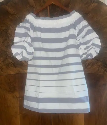 Alexis (Revolve) Olevetti Off Shoulder Stripe Mini Dress SUMMER BEACH FEMININE