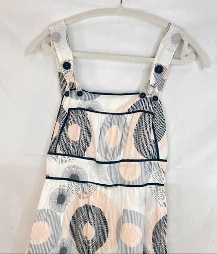 Gentle Fawn Anthropologie Geometric Print Midi Sz S Milkmaid Dress Sundress EUC