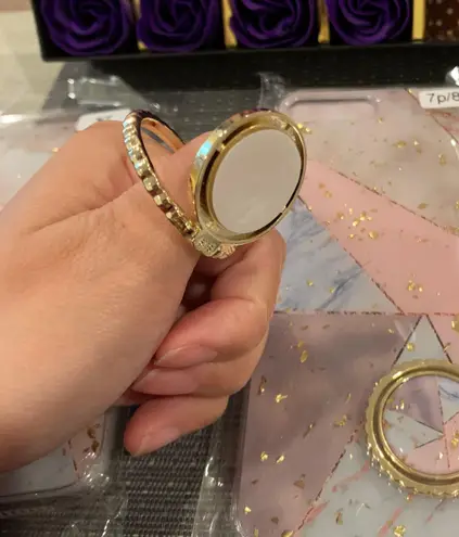 iPhone XR glitter case with hand holder