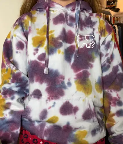 Tie dye ivory ella hoodie hotsell