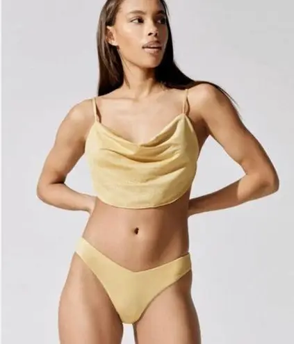 Danielle Bernstein bikini set cowl neck top and Delilah bottom small NWT