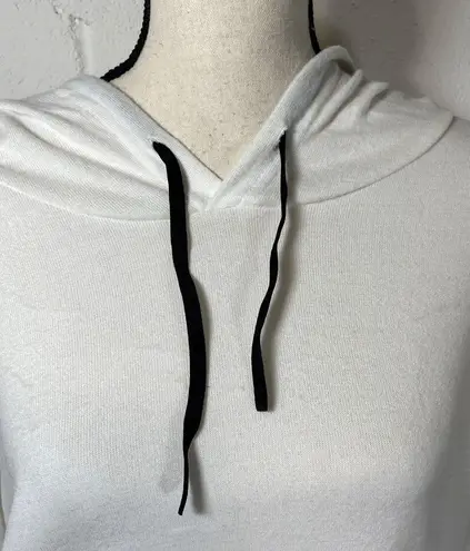 OTL Apparel Cropped White Dolman Sleeve Hoodie Size M