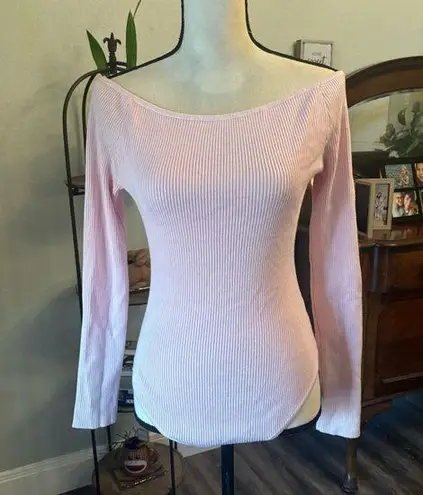 Sweet Rain Pink Long Sleeve Bodysuit