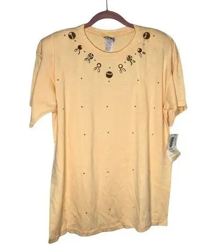 MODA BAZAAR California Crystal Stud Embellished T Shirt NWT Vintage Size undefined