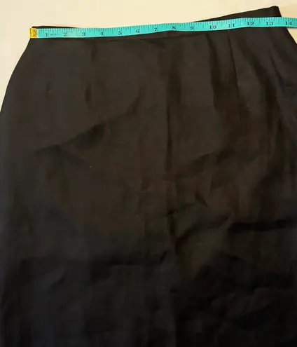 Talbots Knee Length Black Zip Up Skirt NEW