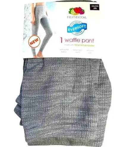 Fruit of the Loom  Gray Waffle Pant EverSoft Cotton Women's XXL (20) NWT