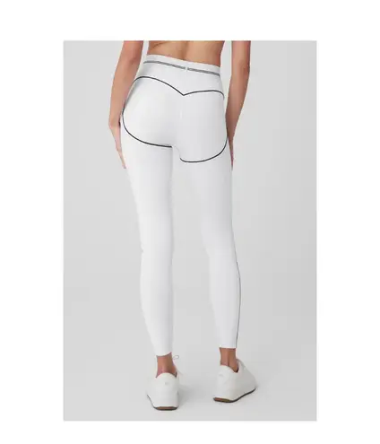 Alo Yoga Airbrush High-Waist Heart Throb Legging White/Black S