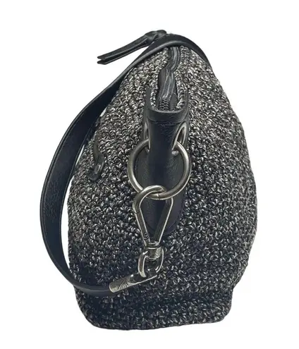 The Sak new ᯾ Indio Small Crochet Tote Handbag Bag ᯾ Urban Static Charcoal Knit