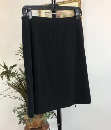 Misook Women Mini Pencil Skirt Size M Zipper Details Black Punk Edgy Y2K 90’