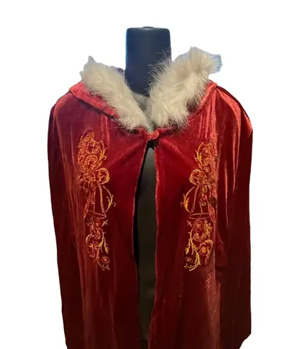 Disney  Red Beauty And The Beast Winter Hooded Cape