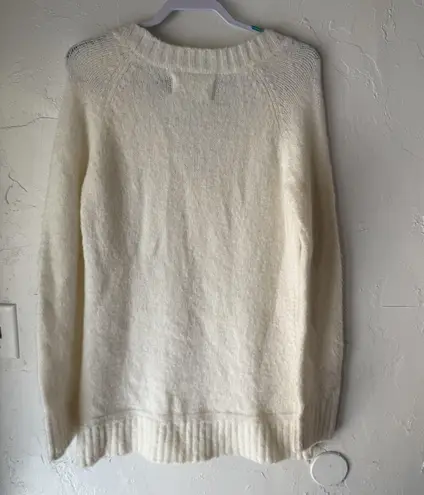Limited Too Sweater Y2k Plus 20 Ivory White V Neck Pullover Cable Knit Soft Cozy