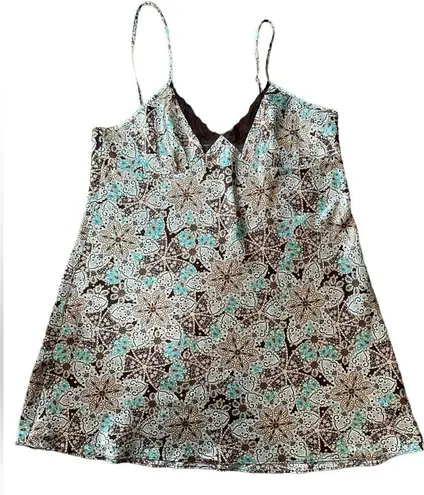 Adonna Vintage Hippie Boho Eclectic Earthy Psychedelic Lingerie Mini Slip Dress