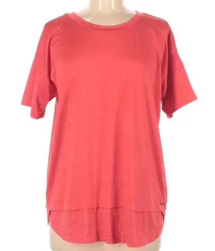 Nanette Lepore  large tangerine blouse w/mesh hem