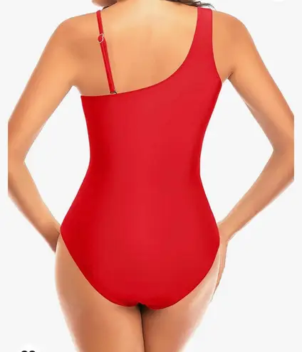 Tempt Me Women One Shoulder One Piece Swimsuits Full Coverage Cutout Mesh
