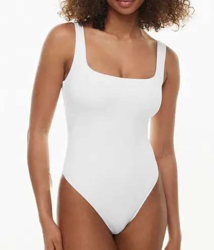 Aritzia Babaton Contour Squareneck Bodysuit in White