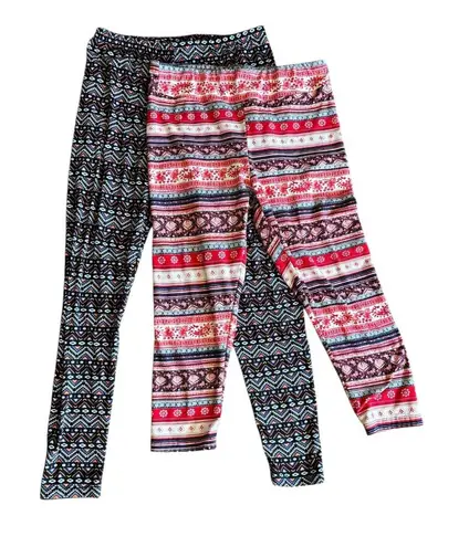 Bobbie & Brooks Women's Super Soft MultiColor Leggings Set of 2