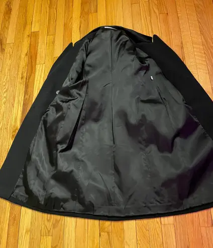 Cuddle Coat New York Vintage Wool Velvet trim Tuxedo Black Size 4