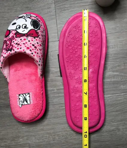 bella snoopy sister polkadot padded heal slippers Pink Size 6.5