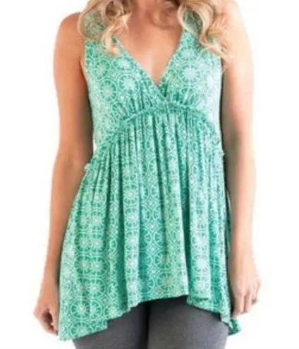 Matilda Jane Womens Tank Top Size XS It's A Wonderful Parade Sprees Whippy Green