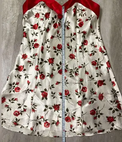 Kathy Ireland Intimates Vintage Rose Floral Print Slip Dress Size M