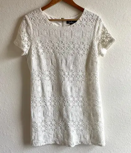 Lulus love you for eternity white lace shift dress Size M 35 55 Off Retail From Anna
