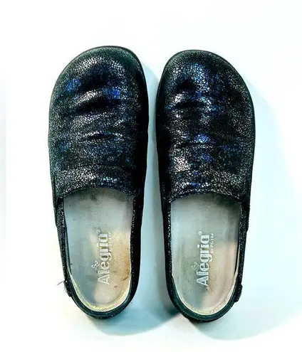 Alegria Keli Devine KEL 948 Black / Blue Shoe Loafer Women's Size 39