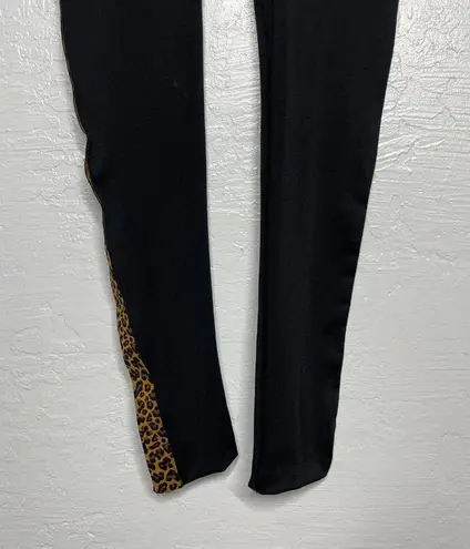 Lane Bryant Plus Size C-D Black Animal Print Seamless High Waisted Leggings