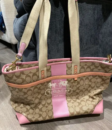 Coach Pink Baby Bag