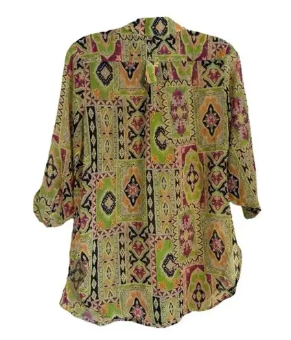 Depri tunic size medium a vibrant,colorful design