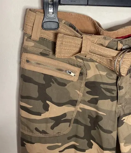 Fire Jeans Y2K Hannah belted cargo wide leg drawstring ruched cargo pants sz 11