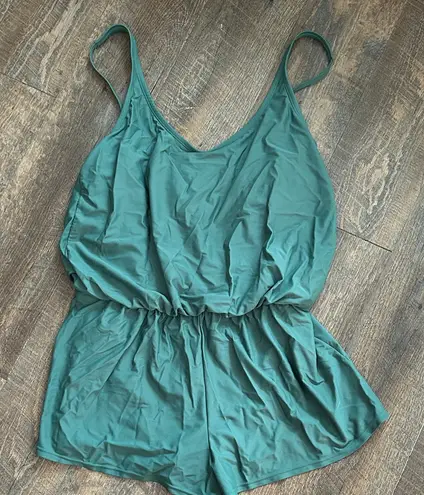 Ellen Tracy Women’s One piece swimsuit Romper Size 12 Sage Green
