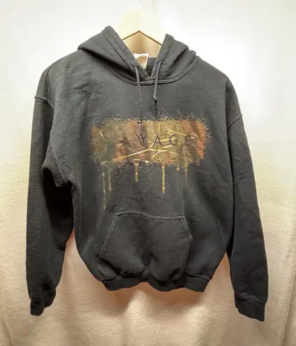 Savage Gold Graphic Print Gildan Hoodie