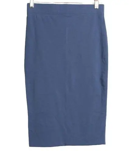 Peruvian Connection Womens Pencil Skirt Blue Knee Length Stretch Cotton Blend S