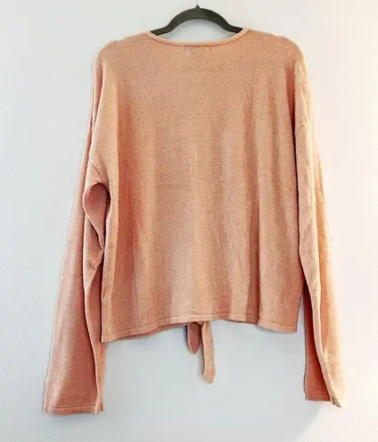 Barefoot Dreams Top CozyChic Ultra Lite Tie Front Lounge Pullover Pink Sz 1X EUC