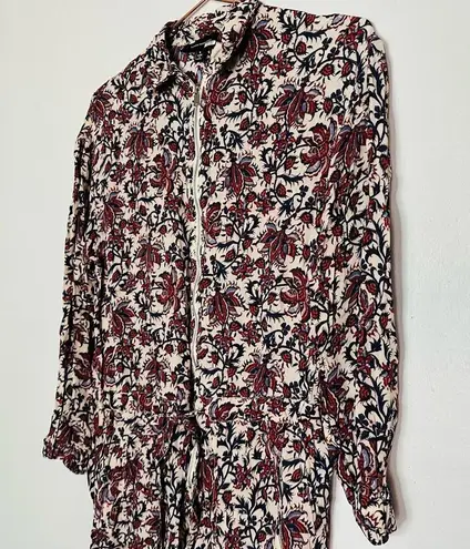 Robert Rodriguez Women's Taylor Floral Cropped Floral Shirt Jumpsuit Size 4