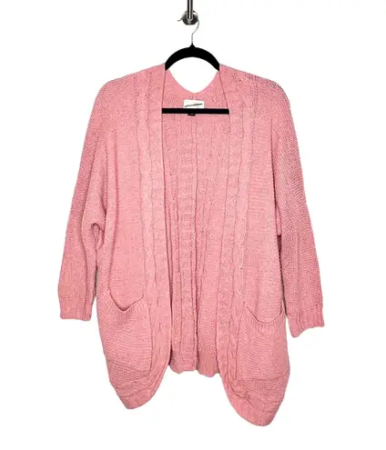 Universal Threads Universal Thread Cable Knit Open Front Cardigan Sweater Blush Size Small