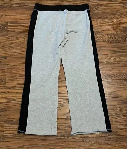Gray and Black Star Track Pants with Adjustable Waistband Size L