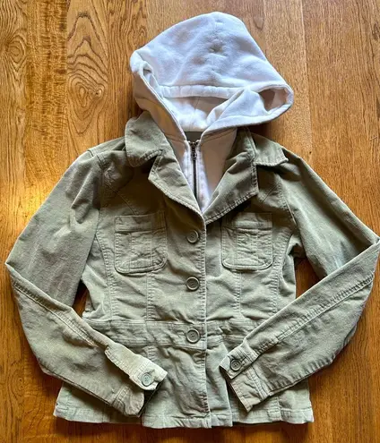 GUC Nori sage denim sweatshirt jacket Medium - Image 1