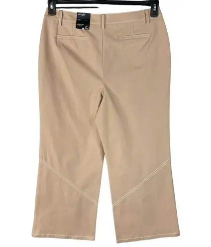 Alfani Petite SZ 12P Straight Ankle Pants Stretch Hi-Rise Zip-Fly Clay Pink New