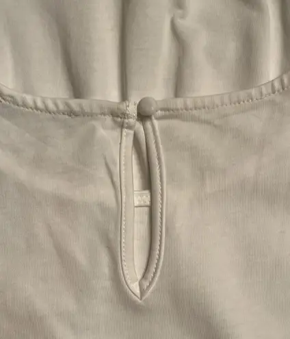 BTFBM women’s Midi swing flowy dress tiered cotton white Size S NWT