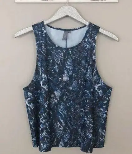 Sweaty Betty  Blue Snake Print Activate Workout Vest Top NEW