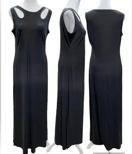 Kate & Mallory Black Sleeveless Maxi Dress with Side Slits Size XS