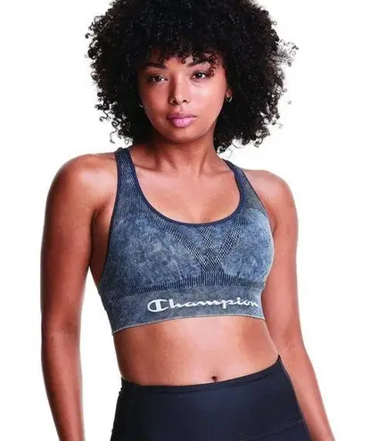 Champion NWT  Sports Bra Infinity Mid-Impact Racerback Padded Grey/Black Small