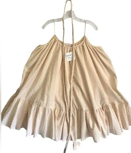 Olivaceous NWT  Ruffle Rope Tie Belted mini dress boho cottagecore cream fairy S