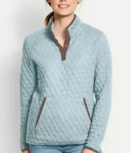 Orvis  women's small quilted soft snap pullover.