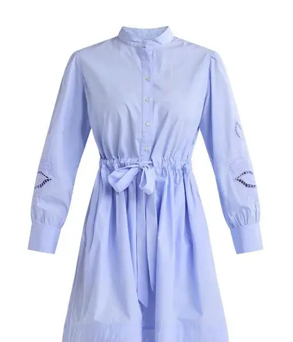 Chic Light Blue Long Sleeve Dress Size L