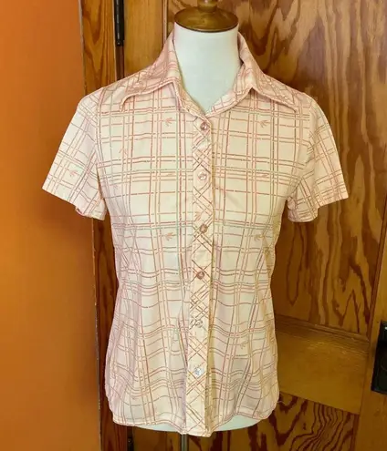 Vintage 70s big collar polyester shirt