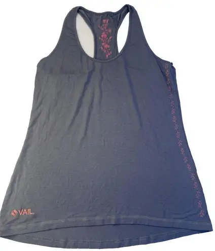 alp n rock womens Embroidered Breathable Loose Fit Active Tank Gray