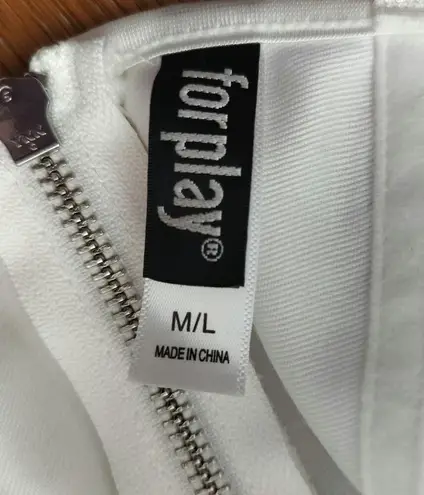 Forplay Size M L White Bustier Corset Lace Bride Honeymoon