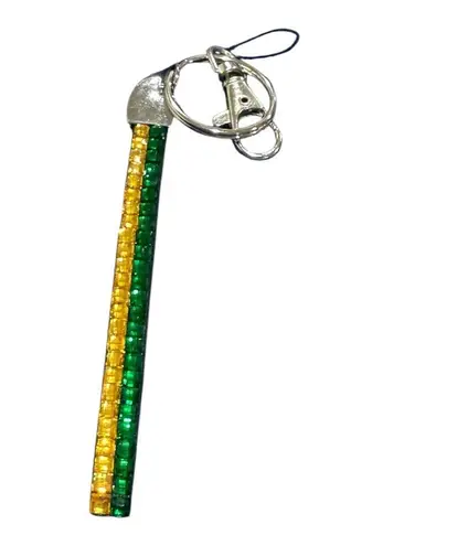 Green Bay Packers Beaded Bracelet & Rhinestone Keychain Bundle – Fan Jewelry Set